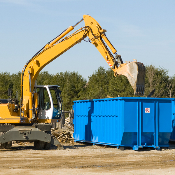 are there any restrictions on where a residential dumpster can be placed in Marvin NC